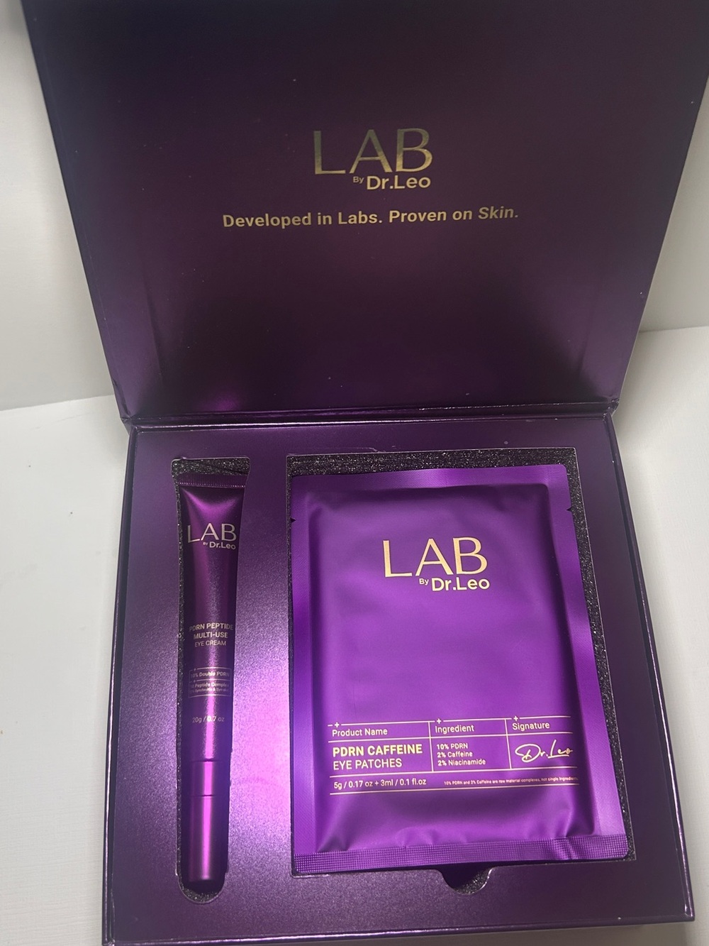 Purple Caffeine Eye Patch & Eye Cream Set